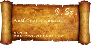 Vadászi Szandra névjegykártya
